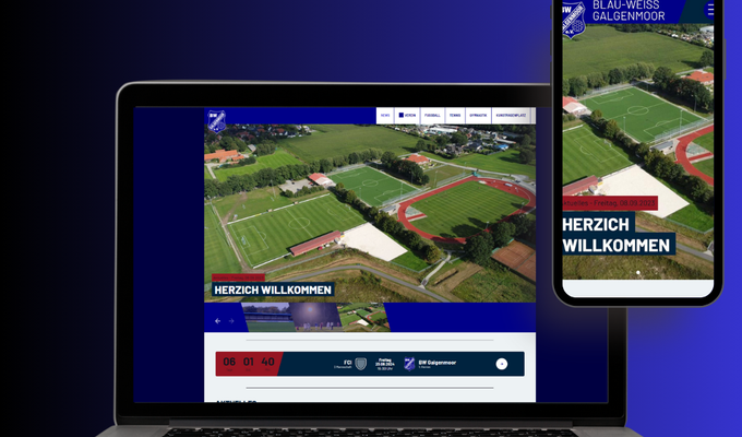 Neue Website von Blau Weiß Galgenmoor geht an den Start